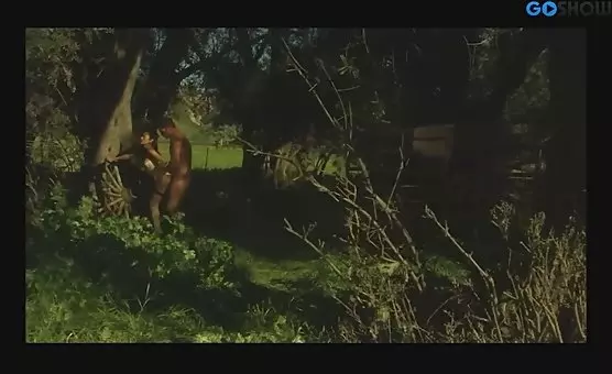 Passionate Outdoor Encounter Romantic Couple Delight in Sensual Pleasures